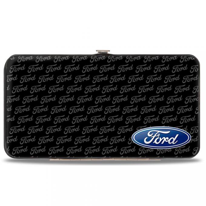 Hinged Wallet - Ford Oval CORNER w/Text