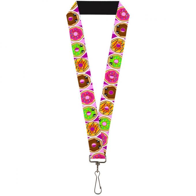 Buckle-Down Lanyard - Sprinkle Donut Expressions Pink