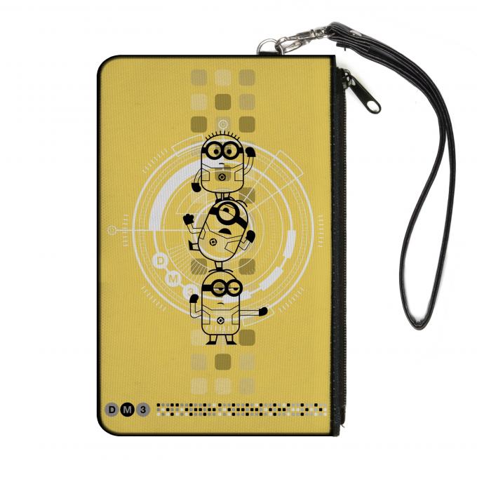 Canvas Zipper Wallet - LARGE - DM3 Gadget Minions Target Yellow/White/Grays/Black