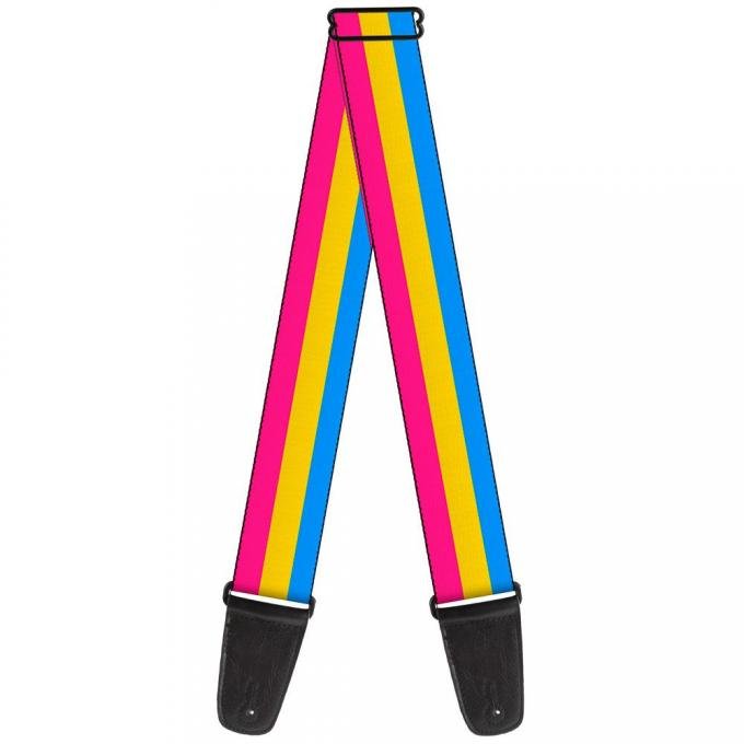 Guitar Strap - Flag Pansexual Pink/Yellow/Blue