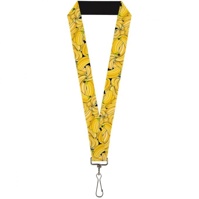 Buckle-Down Lanyard - Vivid Banana Bunches Stacked