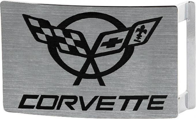 Corvette Rock Star Buckle - Brushed Silver/Black