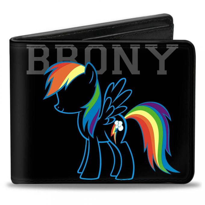 Bi-Fold Wallet - BRONY/Rainbow Dash Outline + Cutie Mark