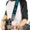 Guitar Strap - LET'S GET WEIRD Weathered Black/Bright Blue