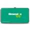 Hinged Wallet - DIMENSION W 6-Chibi Pose Blocks + Logo Greens/White