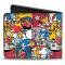 SONIC CLASSIC 
Bi-Fold Wallet - Sonic/Knuckles/Tails/Doctor Eggman Poses/Blocks Collage