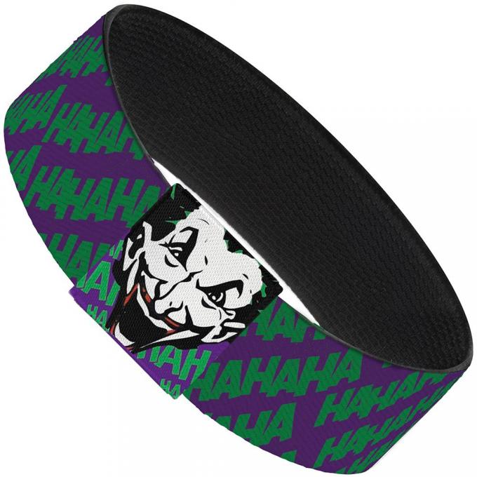 Elastic Bracelet - 1.0" - Joker HAHAHA Purple/Green