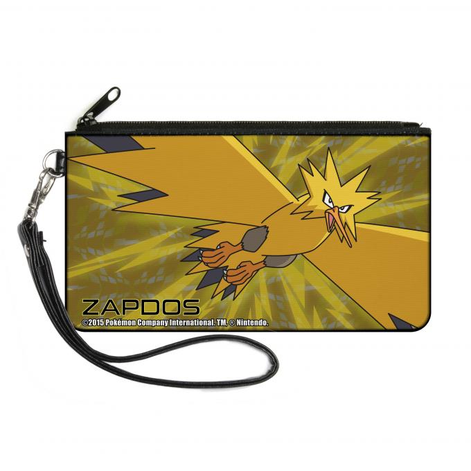 Canvas Zipper Wallet - SMALL - ZAPDOS Flying Pose/Bolts Yellows