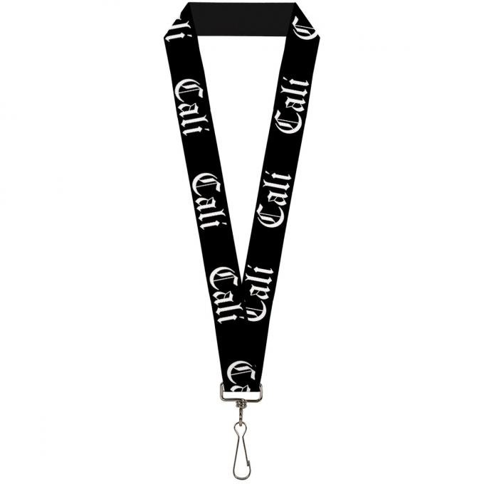 Buckle-Down Lanyard - CALI Old English Black/White