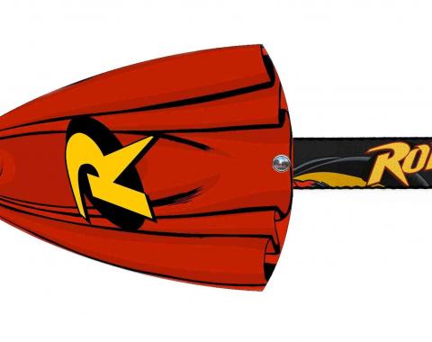 Dog Leash Cape - Robin Logo Red/Black/Yellow Cape + ROBIN Red/Green Poses Black