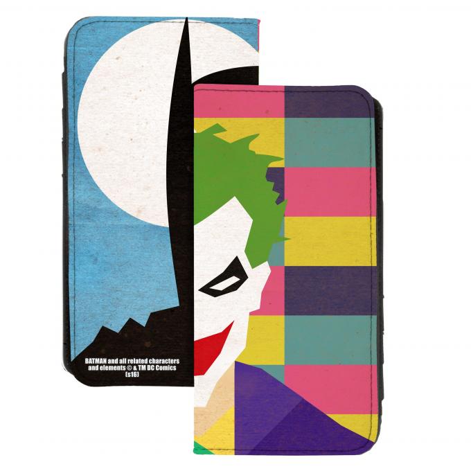 Canvas Snap Wallet -Joker Multi Color + Batman Blue/White Juxtaposition