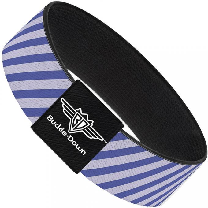 Buckle-Down Elastic Bracelet - Diagonal Stripes Pastel Blues