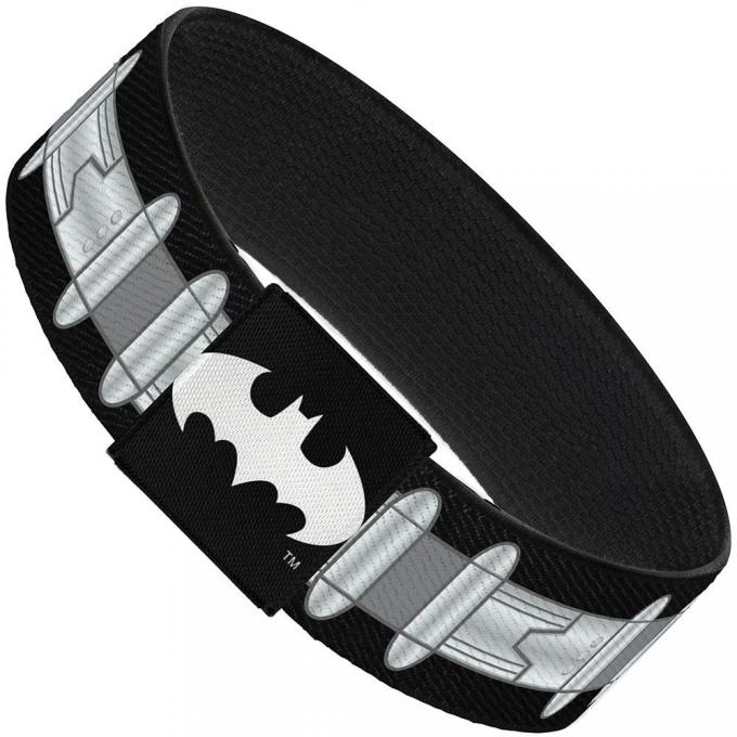 Elastic Bracelet - 1.0" - Batman Utility Belt Black/Gray