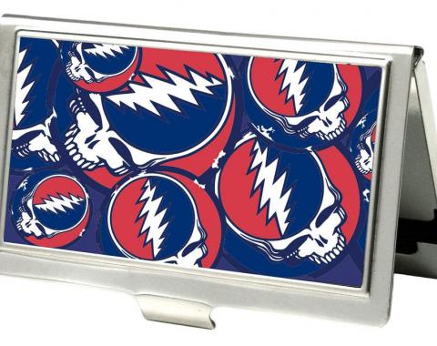 Business Card Holder - SMALL - Steal Your Face Stacked FCG Red/White/Blue