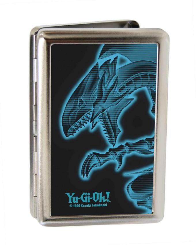 Business Card Holder - LARGE - YU-GI-OH! Blue-Eyes White Dragon Pose FCG Black/Electric Blue