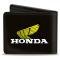 Bi-Fold Wallet - HONDA Motorcycle Black/Yellow/White