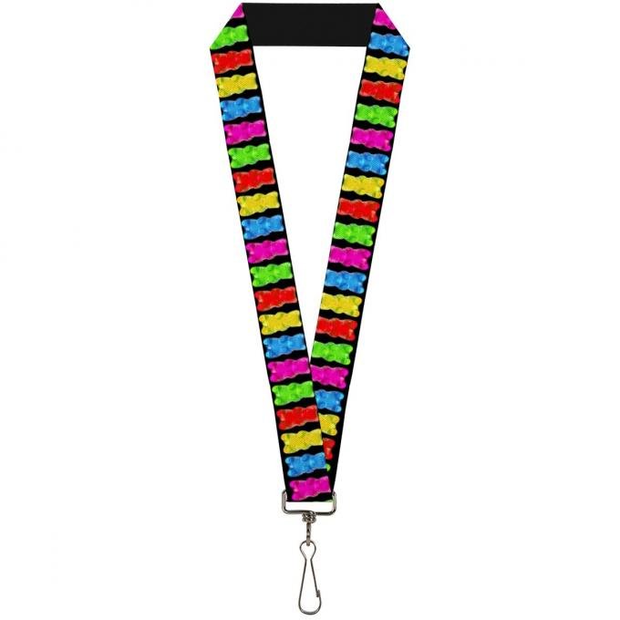 Buckle-Down Lanyard - Gummy Bears Black/Multi Color