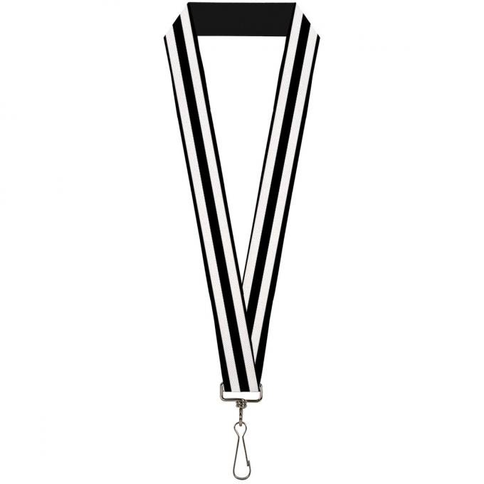 Buckle-Down Lanyard - Stripes 3Black/2White