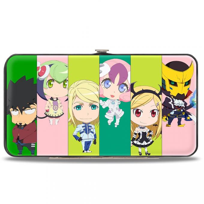 Hinged Wallet - DIMENSION W 6-Chibi Pose Blocks + Logo Greens/White