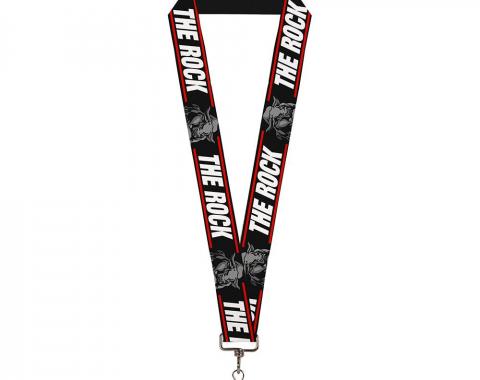 Lanyard - 1.0" - THE ROCK/Bull Charge Black/Red/White/Grays