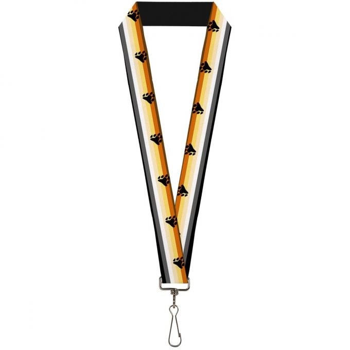 Buckle-Down Lanyard - Flag Bear Pride2 Black/Brown/Orange/Yellow/Tan/White/Gray/Black