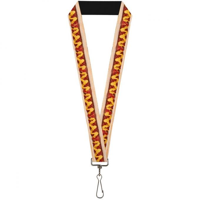 Buckle-Down Lanyard - Hot Dog w/Mustard & Ketchup Vivid