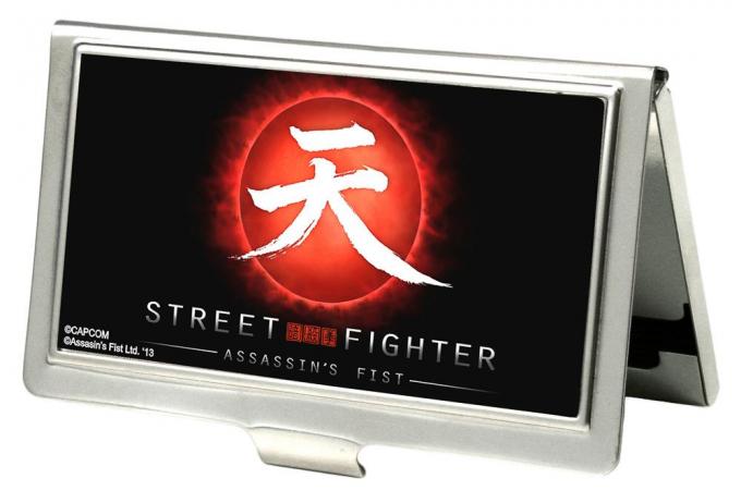 Business Card Holder - SMALL - STREET FIGHTER-ASSASSIN'S FIST Akuma Symbol/Rising Sun FCG Black/Red/White