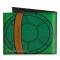 Canvas Bi-Fold Wallet - Classic TMNT Michaelangelo Turtle Shell Greens/Browns