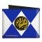 Canvas Bi-Fold Wallet - Diamond Blue Ranger Triceratops Power Logo