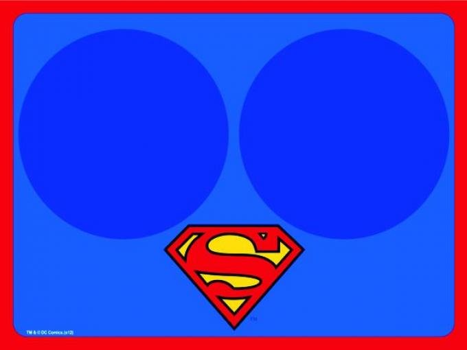 Placemat - Superman Blue w/Bowl Markers