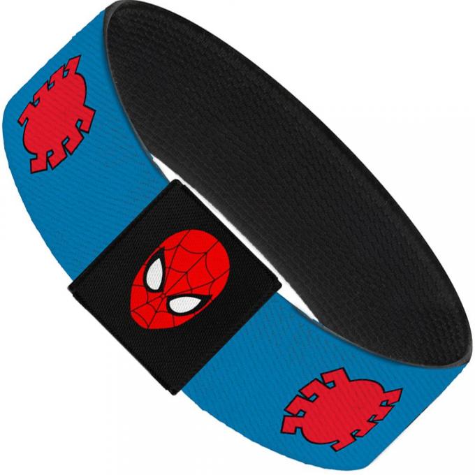 2017 MARVEL SPIDERMAN 
Elastic Bracelet - 1.0" - Retro Spider-Man Back Spider Blue/Red