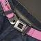 C6 Seatbelt Belt - C6 Logo REPEAT Pink/Black Webbing