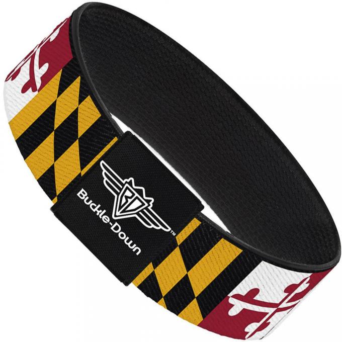 Buckle-Down Elastic Bracelet - Maryland Flags
