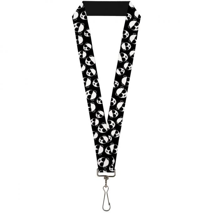 Buckle-Down Lanyard - Multi Panda w/Sunglasses Black/White