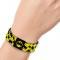 Elastic Bracelet - 1.0" - Multi Bat Signals Scattered Yellow/Black