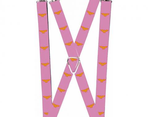 Suspenders - 1.0" - Wonder Woman Logo Pink