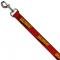 Dog Leash - BAZINGA! Red/Gold/Black