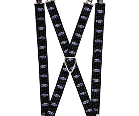 Suspenders - 1.0" - Ford Oval REPEAT w/Text