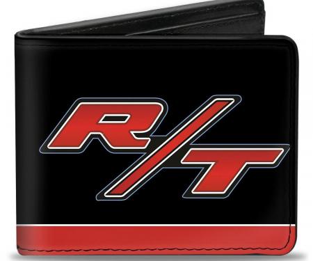Bi-Fold Wallet - Dodge Challenger R/T Emblem/Stripe Black/Blue/White/Red
