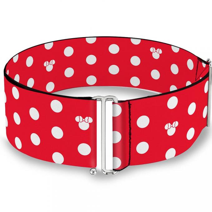 Cinch Waist Belt - Minnie Mouse Polka Dot/Mini Silhouette Red/White - ONE SIZE