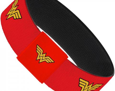 Elastic Bracelet - 1.0" - Wonder Woman Logo Red