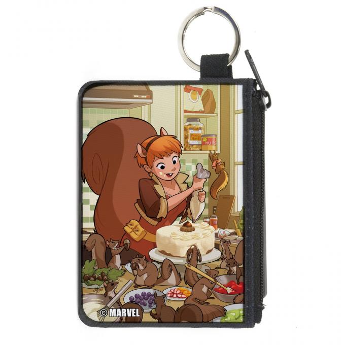 MARVEL UNIVERSE  
Canvas Zipper Wallet - MINI X-SMALL - The Unbeatable Squirrel Girl Cake/Squirrels Issue #3 Variant Cover Pose