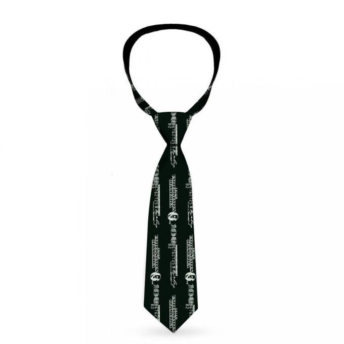 Buckle-Down Necktie - Americana One Hundred Dollar Bill Elements Black/Gray