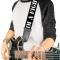 Guitar Strap - I'M A FIGHTER Black/White