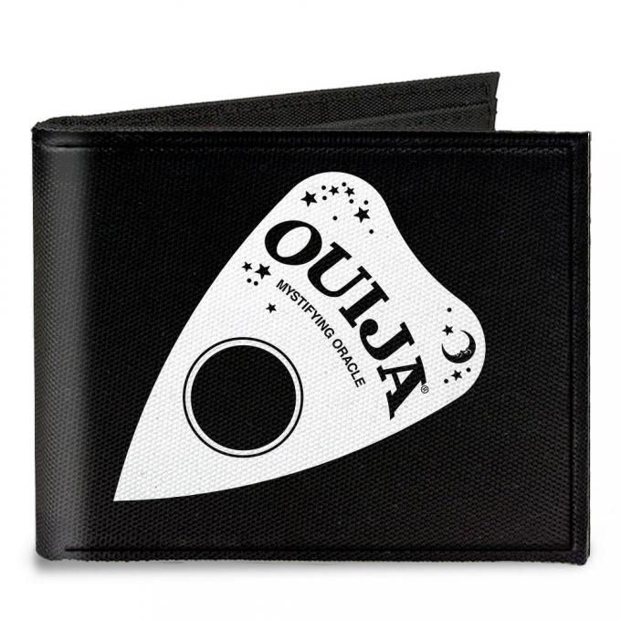 Canvas Bi-Fold Wallet - Ouija Planchette Black/White