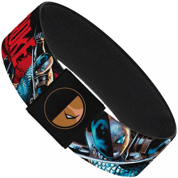 Elastic Bracelet - 1.0" - The New 52 DEATHSTROKE Action Poses Black/Red