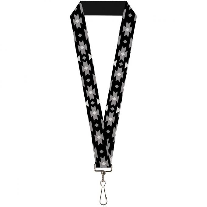 Buckle-Down Lanyard - Navajo Gray/Black/Gray/White