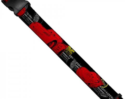 Luggage Strap - Lightning McQueen Poses/95/Tread Black/Gray/Yellow/Red