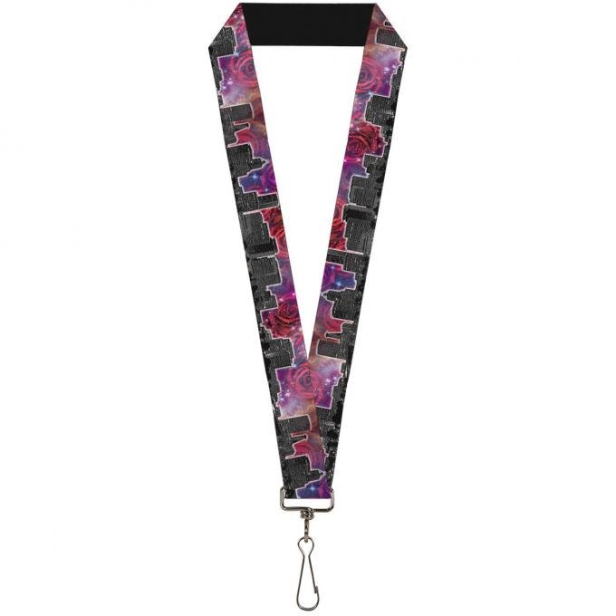 Buckle-Down Lanyard - Portland Vivid Skyline Cosmic Roses
