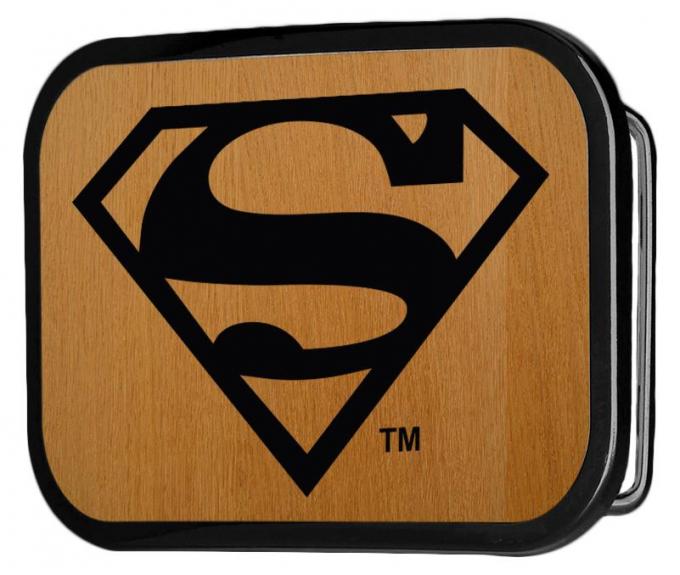 Superman Logo Reversed GW Black - Matte Rock Star Buckle